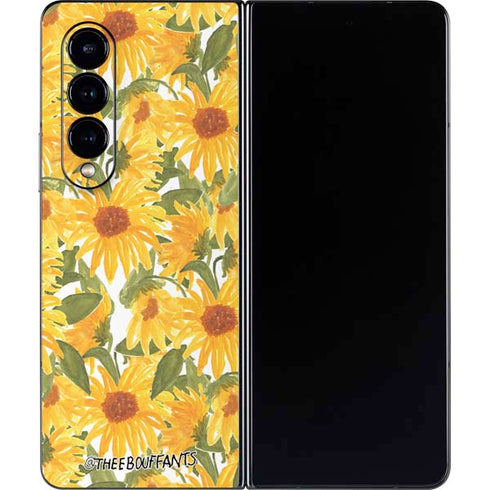 Bouffants and Broken Hearts Sunflowers Galaxy Z Fold4 5G Skin